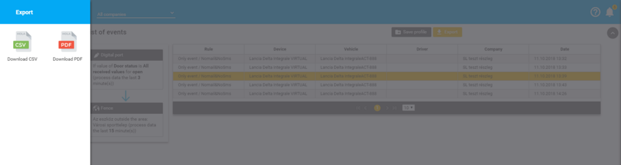 Export file formats