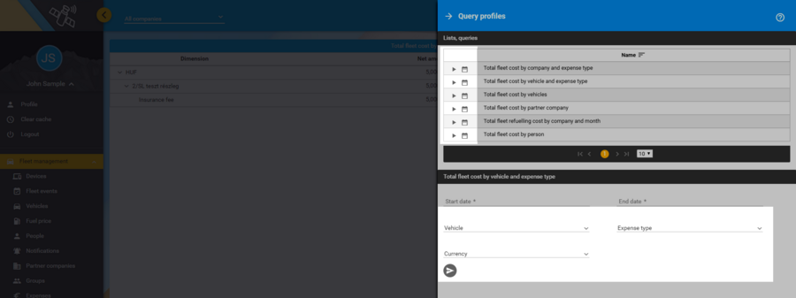 Profile settings