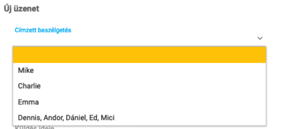 Beszélgetés kiválasztása