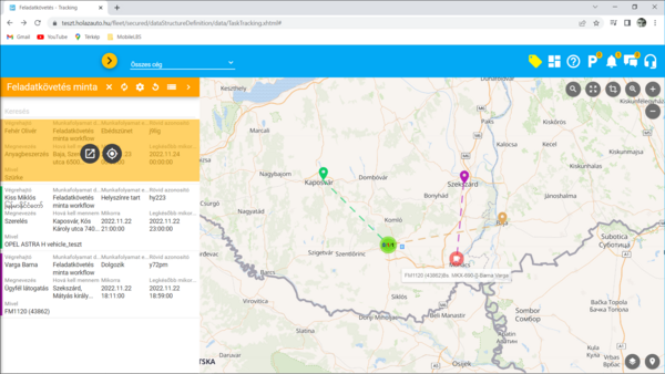 Task tracking view Task tracking view