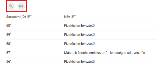 Fizetési emlékeztető gombok Fizetési emlékeztető gombok