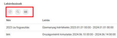 Egyedi lekérdezések gombok Egyedi lekérdezések gombok