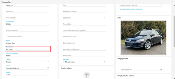 Megfelelő rendszámformátum