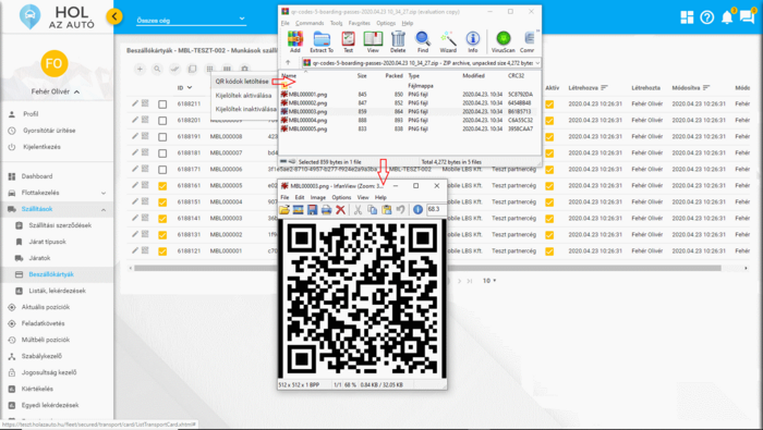 Beszállókártyák QR kód letöltése Beszállókártyák QR kód letöltése